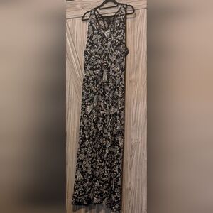 Lane Bryant Black Floral Maxi Dress